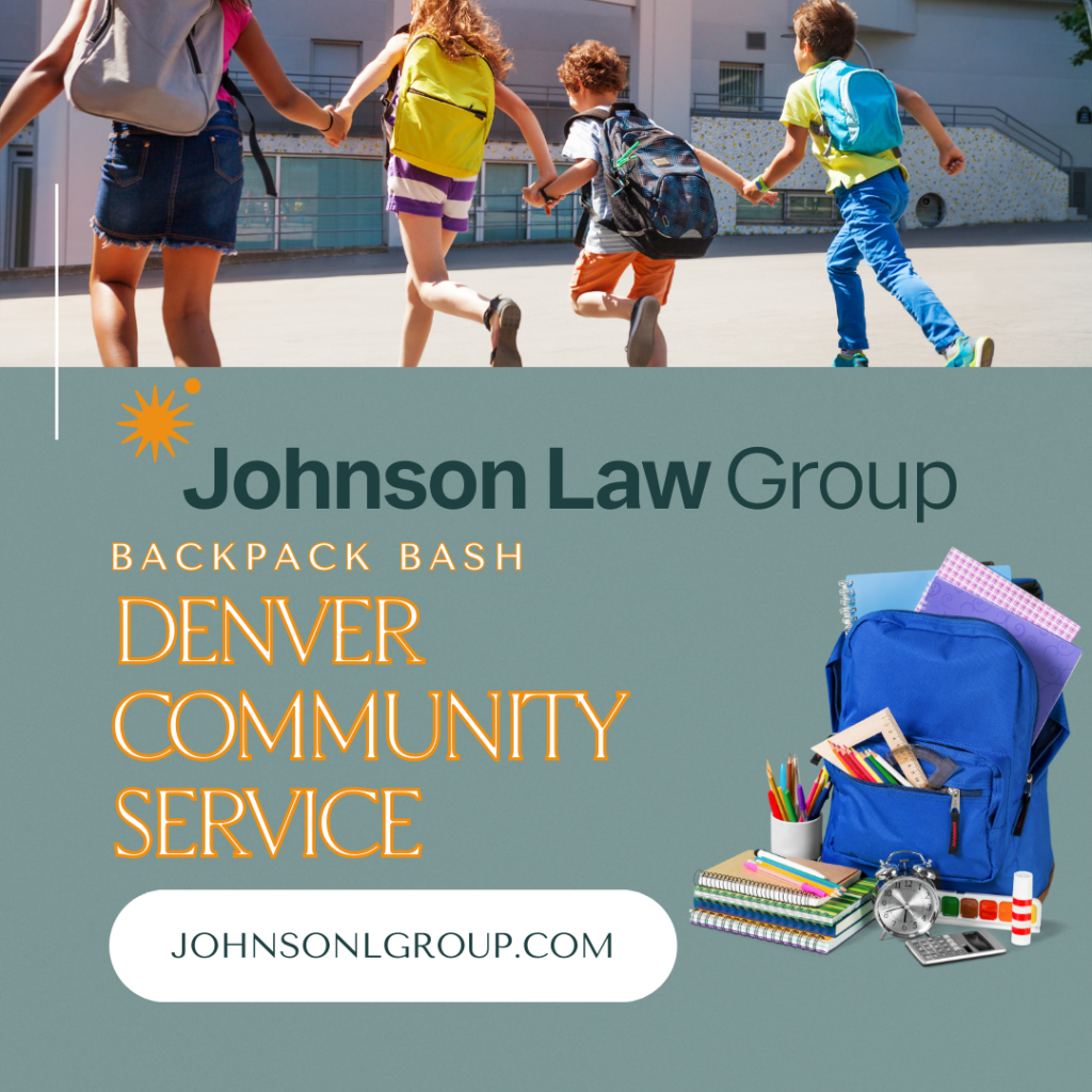 Johnson Law Group Attorneys Give Back in Backpack Bash