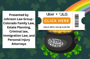 photo promoting an Uber voucher for a $15 credit from Johnson Law Group.